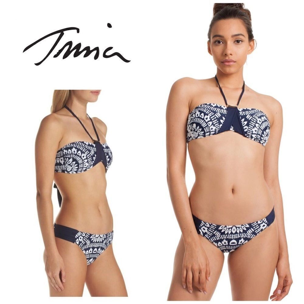 ..Trina Turk blue and white bikini. 12/10. NWT